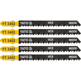 Yato List pilový do přímočaré pily 100 mm na dřevo TPI8 5 ks