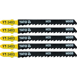 Yato List pilový do přímočaré pily na dřevo typ T 6TPI sada 5 ks