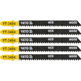 Yato List pilový do přímočaré pily 100 mm na dřevo TPI10 5 ks