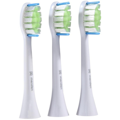 Náhradní hlavice ke kartáčkům Meriden Sonic Family White (MD-400W) 3 ks