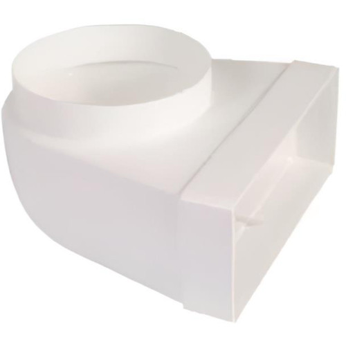 Kluge KVS961 Spojovací koleno, redukce, kanál plochý 220x90/fi 150 mm, bílé
