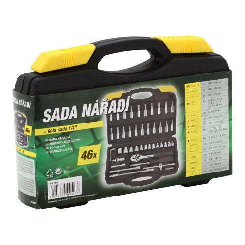 Green Gola sada 1/4" 46 dílů