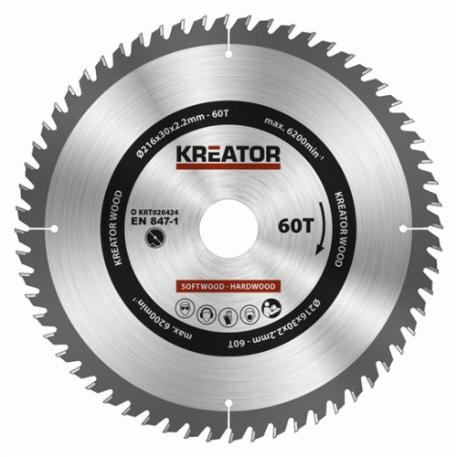 Pilový kotouč na dřevo 216mm, 60T