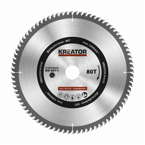 Pilový kotouč na dřevo 254mm, 80T