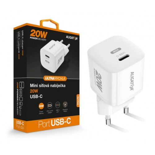 ALI CN mini PD 20W, USB-C, bílá CHPD0016