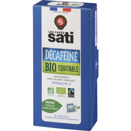 Sati Decaffein Bio x10 caps (Nespresso)