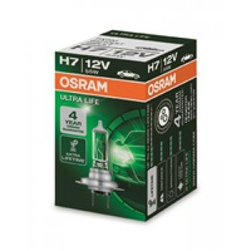 OSRAM autožárovka H7 ULTRA LIFE 12V 55W PX26d (Krabička 1ks)