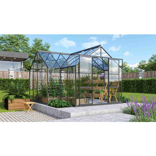skleník VITAVIA SIRIUS čiré sklo 3 mm černý LG1204