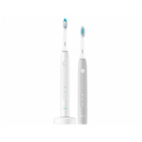 Oral-B Pulsonic SLIM Clean 2900 elektrický zubní kartáček, sonický, 62 000 pulzů, 2 režimy, 2 kusy, bílý a šedý