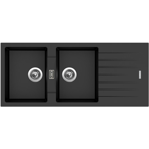 Sinks PERFECTO 1160 DUO Metalblack (záruka 5 let)