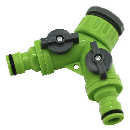 Garvia Rozdělovač hadicový Y 1/2" - 3/4" pro 2 rychlospojky s uzávěrem