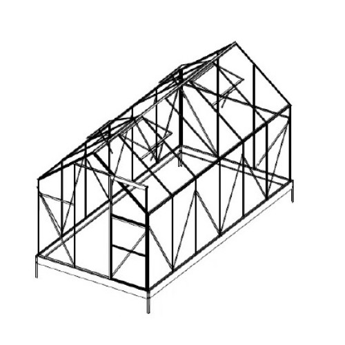 náhradní prosklení pro skleník LANITPLAST PLUGIN 6x12 PC 4 mm LG3055