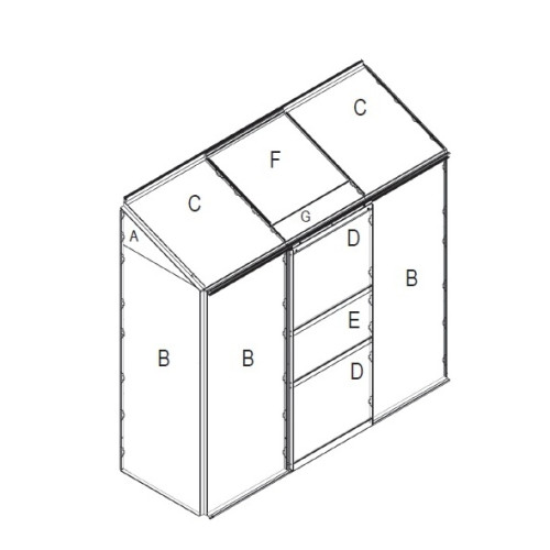 náhradní prosklení pro skleník VITAVIA IDA 1300 PC 4 mm LG3077