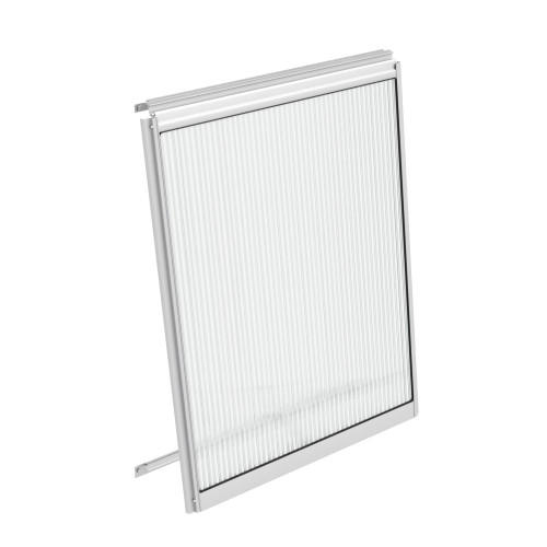stěnové ventilační okno stříbrné VITAVIA typ V (40000546) PC 6 mm LG3089