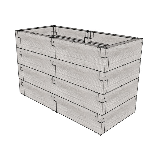 vyvýšený záhon JUWEL TIMBER 4ER-SET LG3177