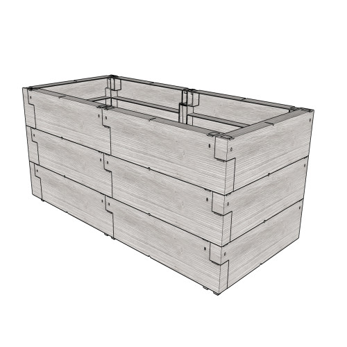 vyvýšený záhon JUWEL TIMBER 3ER-SET LG3178
