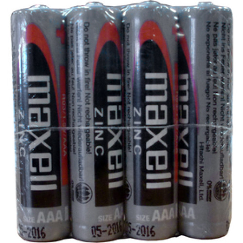 R03 4S Zinc 4x AAA SHRINK MAXELL