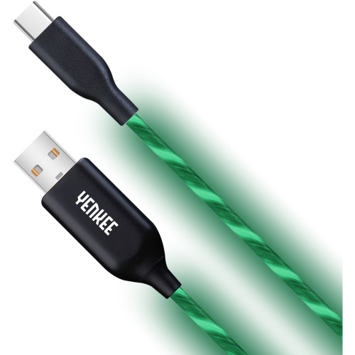 YENKEE YCU 341 GN LED USB C kabel / 1 m