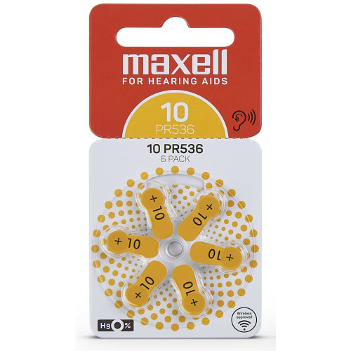 MAXELL AZ10/PR536 ZINK AIR 6PK