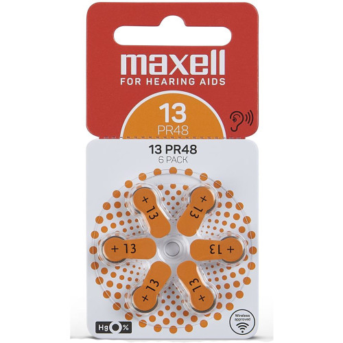 MAXELL AZ13/PR48 ZINK AIR 6PK