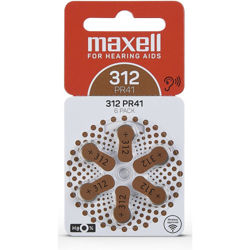 MAXELL AZ312/PR41 ZINK AIR 6PK