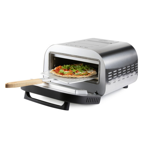 Pizza pec Genius - nerezová, pečící kamen - DOMO DO9289PZ, 1 700 W, až 450°C, časovač