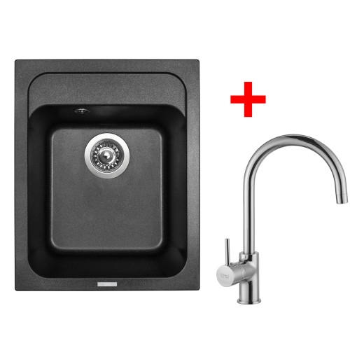 Sinks CLASSIC 400 Metalblack+VITALIA (záruka 5 let)