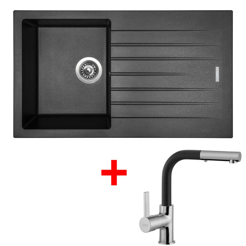 Sinks PERFECTO 860 Metalblack+ENIGMA S GR (záruka 5 let)