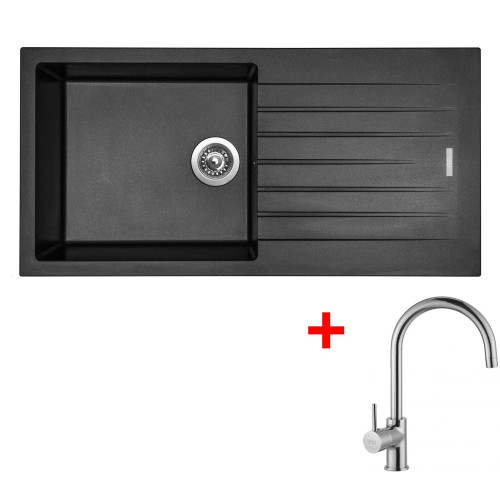 Sinks PERFECTO 1000 Metalblack+VITALIA (záruka 5 let)