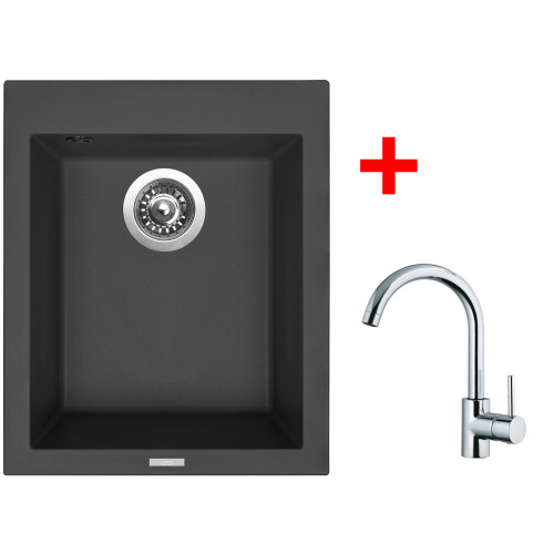 Sinks CUBE 410 Nanoblack+MIX 35