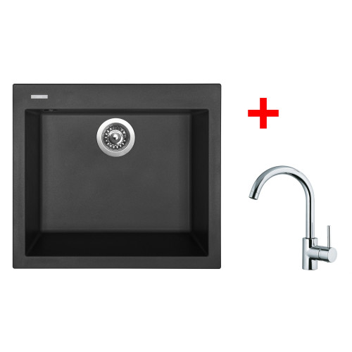 Sinks CUBE 560 Nanoblack+MIX 35