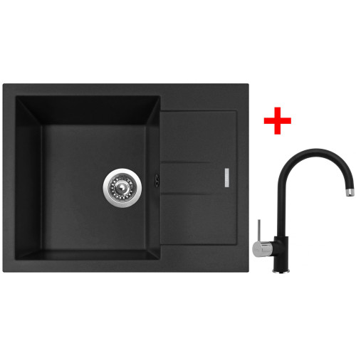 Sinks AMANDA 650 Pureblack + Vitalia GR