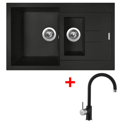 Sinks AMANDA 780.1 Metalblack + Vitalia GR