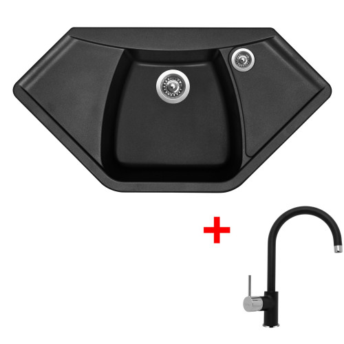 Sinks NAIKY 980 Pureblack + Vitalia GR