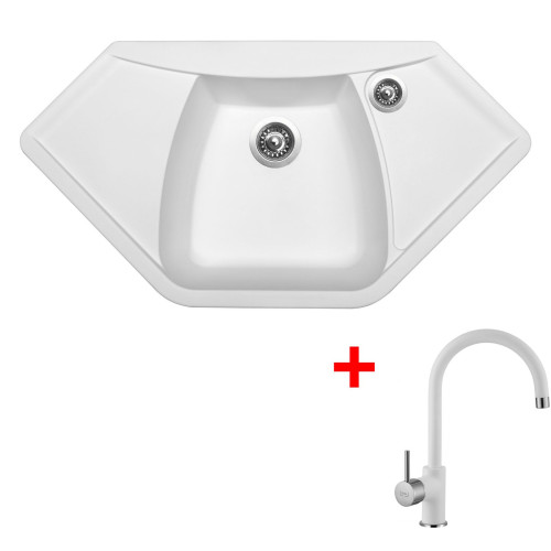 Sinks NAIKY 980 Milk + Vitalia GR