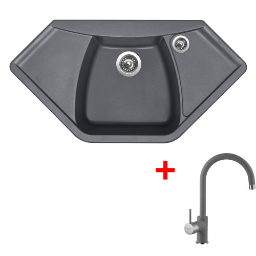 Sinks NAIKY 980 Titanium + Vitalia GR