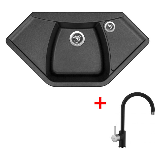 Sinks NAIKY 980 Metalblack + Vitalia GR