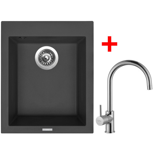 Sinks CUBE 410 Pureblack + Vitalia