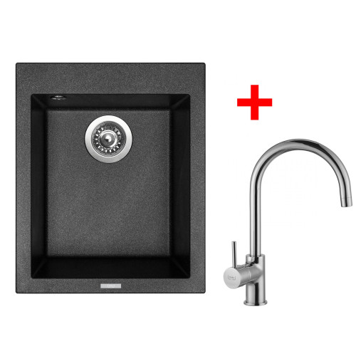 Sinks CUBE 410 Metalblack + Vitalia