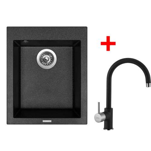 Sinks CUBE 410 Granblack + Vitalia GR