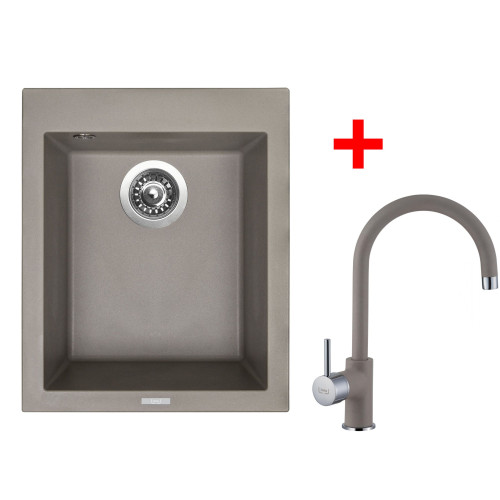 Sinks CUBE 410 Truffle + Vitalia GR