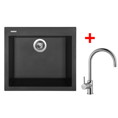 Sinks CUBE 560 Pureblack + Vitalia