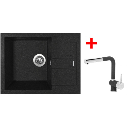 Sinks AMANDA 650 Granblack + Mix 3 P GR