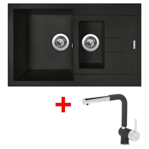 Sinks AMANDA 780.1 Metalblack + Mix 3 P GR