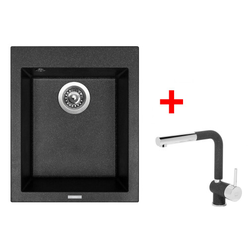 Sinks CUBE 410 Granblack + Mix 3 P GR