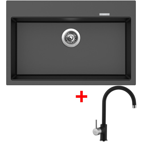 Sinks MAXIMO 780 Metalblack + Vitalia GR