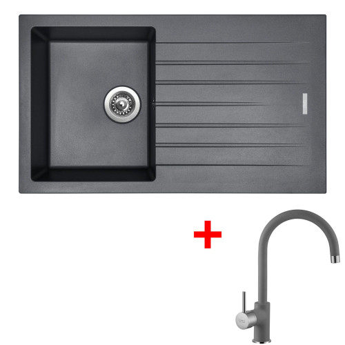Sinks PERFECTO 860 Titanium + Vitalia GR