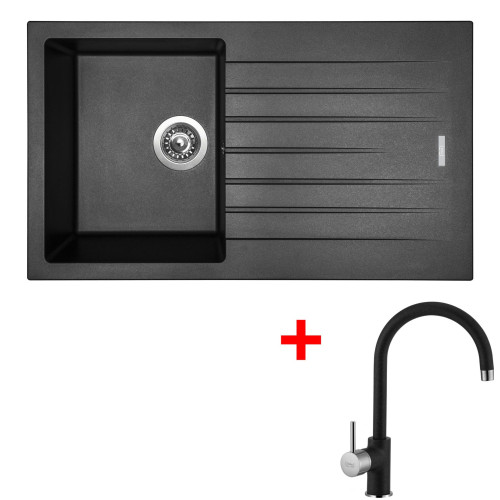 Sinks PERFECTO 860 Metalblack + Vitalia GR