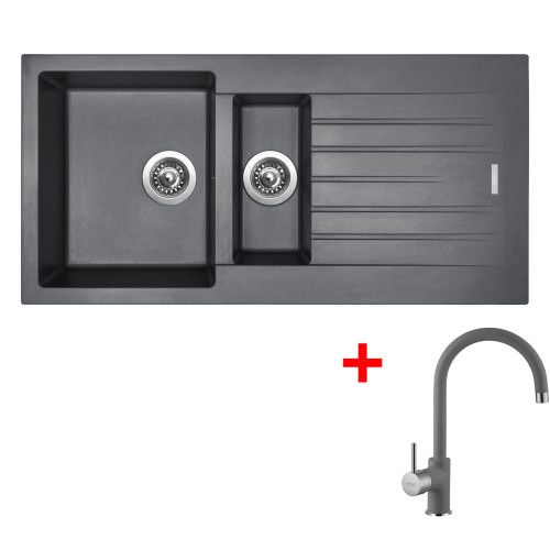 Sinks PERFECTO 1000.1 Titanium + Vitalia GR