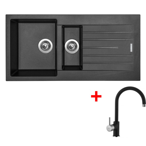 Sinks PERFECTO 1000.1 Metalblack + Vitalia GR
